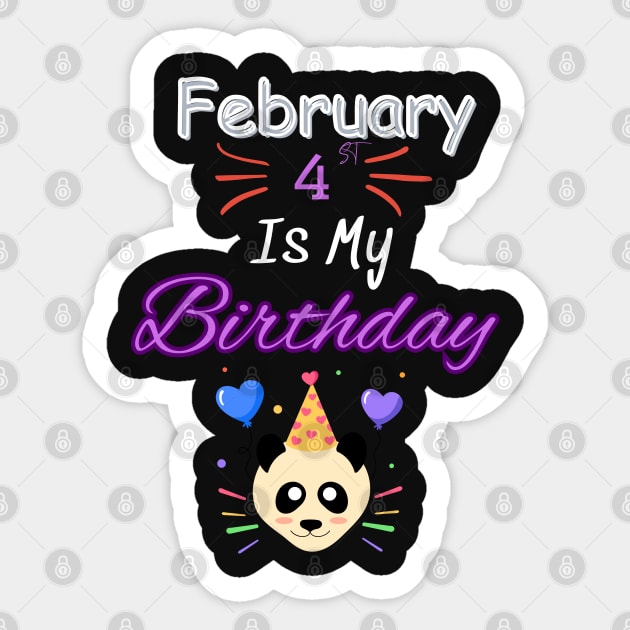 February 4 st is my birthday Sticker by Oasis Designs